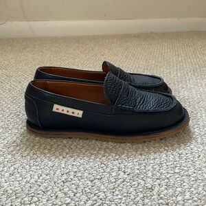 Marni black leather loafers, size 37(US 7) but run slightly bigger and wider.